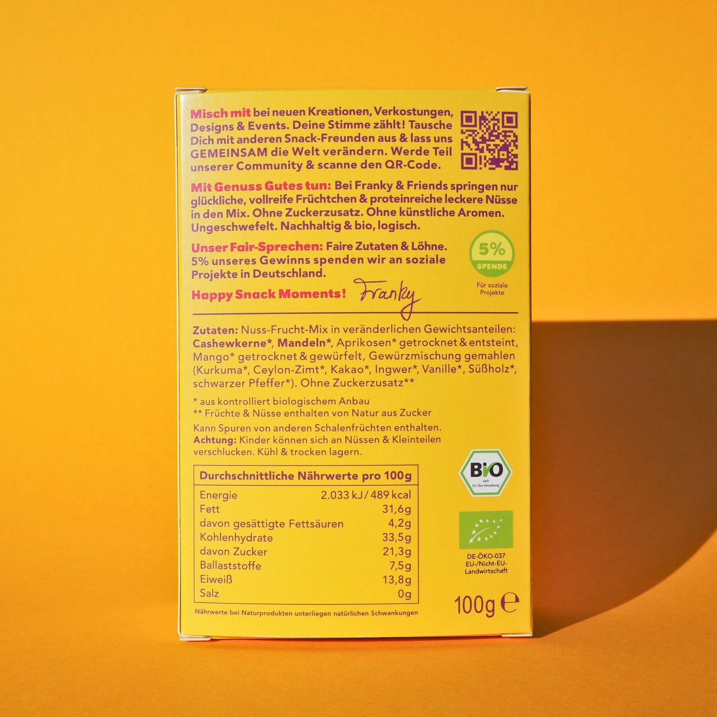 Golden Milk Bio-Nuss-Frucht-Mix